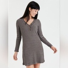 American Eagle Soft Ribbed Knit Retro Striped Sweater Dress, Size XS