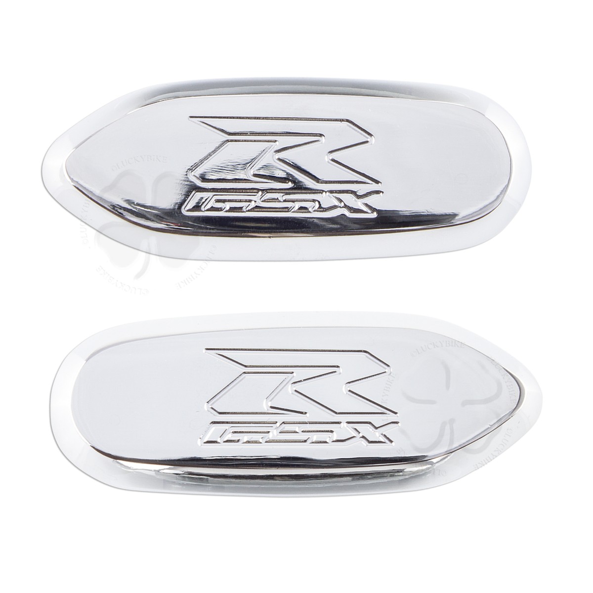 2x Mirror Block Off Plate Chrome Aluminum CNC GSXR 600 750 Cover