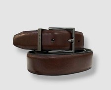 Kenneth Cole Mens Brown Black Comfort Reversible Polyurethane Belt Sz L