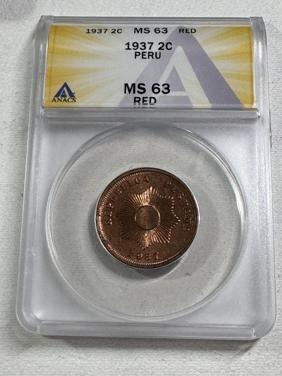 ペルー　2CENTAVOS　2センタボ　2ケンタボ　1937年 ペルー 2CENTAVOS 2センタボ 2ケンタボ 1937年 PERU. 2 CENTAVOS