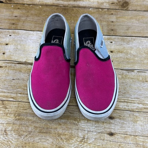 Vans off the Wall Asher Color Block Slip on Sneakers Skate Women Size 6 - Picture 2 of 10