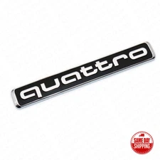 Audi Quattro Nameplate Rear Trunk OEM ABS Emblem Liftgate Adhesive Badge 4WD