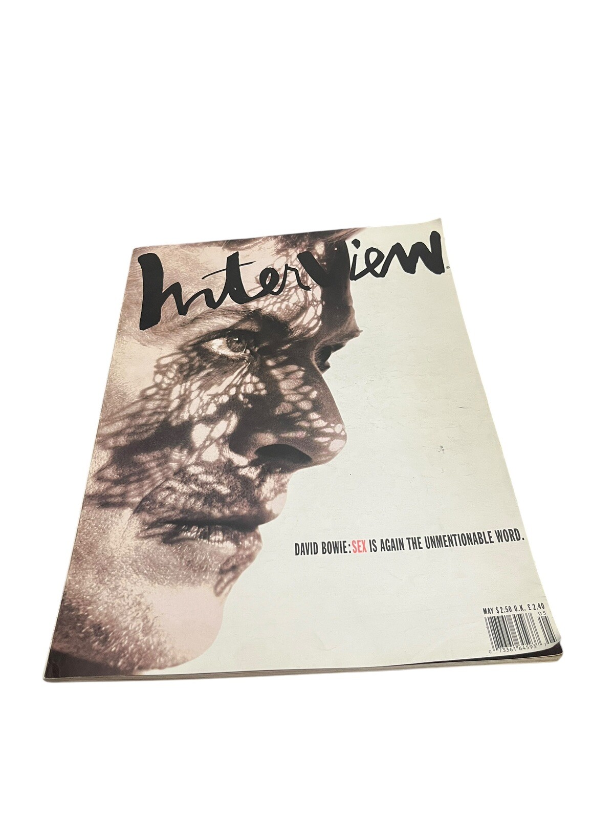 Andy Warhol Interview Magazine DAVID BOWIE Cover May 1990 Oversized Mag