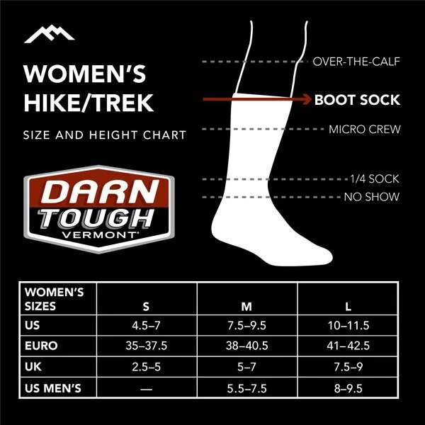 DARN TOUGH 1907 SLATE Women's Hiker Boot Midweight Hiking Sock Merino Wool Socks - Image 3 of 4