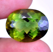 Natural Bi-Color Tourmaline 11.40 Ct Oval Rare Certified Treated Gemstone