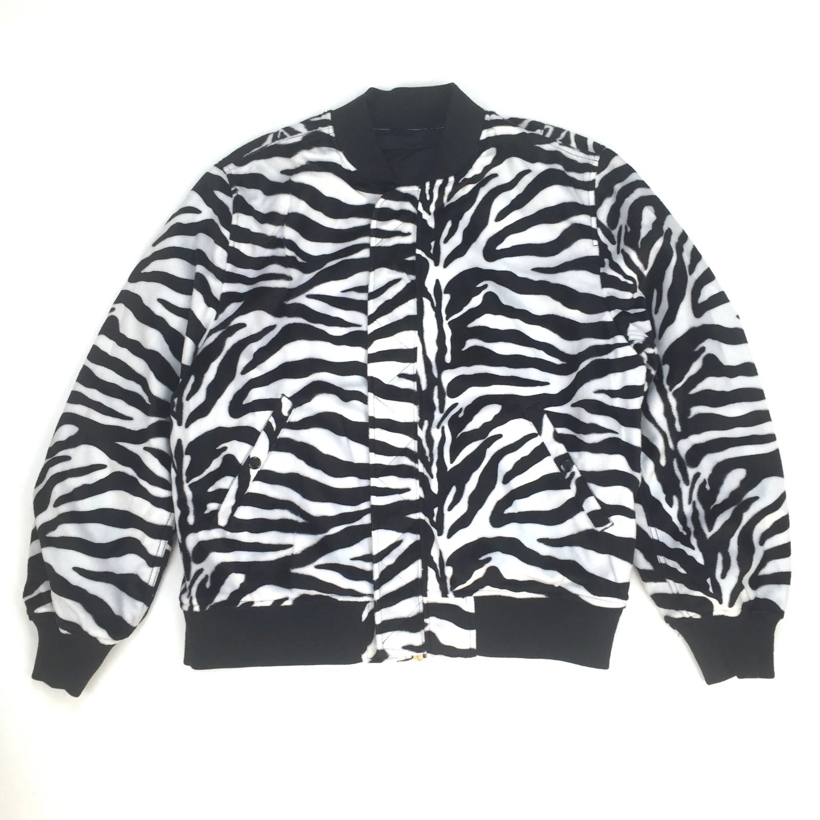 Veste de bombardier Supreme NY réversible homme zèbre noir MA 1 SS17 L AUTHENTIQUE NEUF AVEC ÉTIQUETTES
