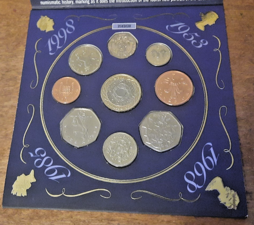 1998 BRILLIANT UNCIRCULATED COIN COLLECTION - UNITED KINGDOM - COIN YEAR SET - Picture 2 of 8