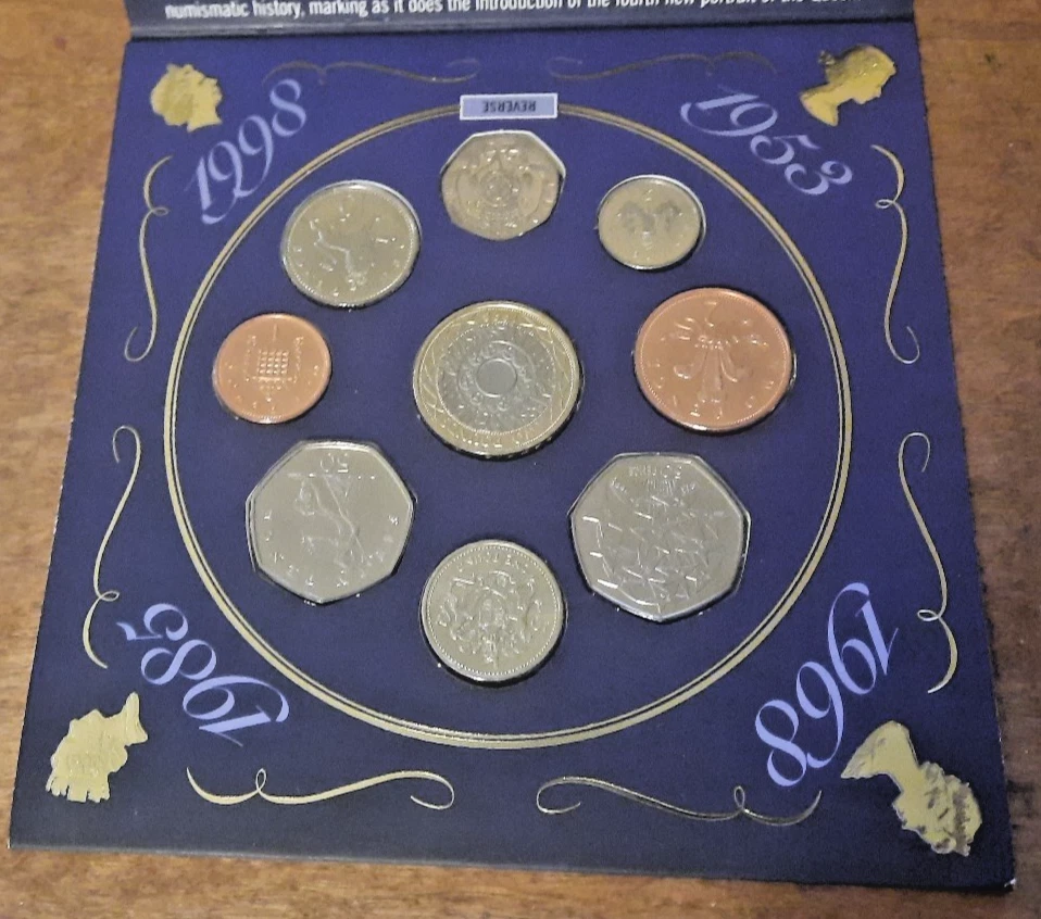 1998 BRILLIANT UNCIRCULATED COIN COLLECTION - UNITED KINGDOM - COIN YEAR SET - Image 2 of 4