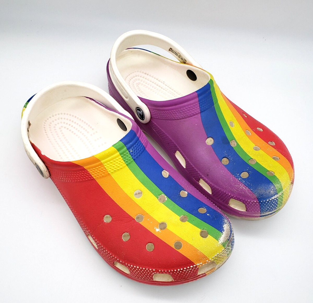 Crocs Rainbow Stripe Clogs Mens Size 8 Womens Size 10 | eBay display picture 3