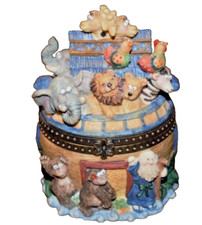 Noah's Ark Trinket/Jewelry Box with Hinged Lid