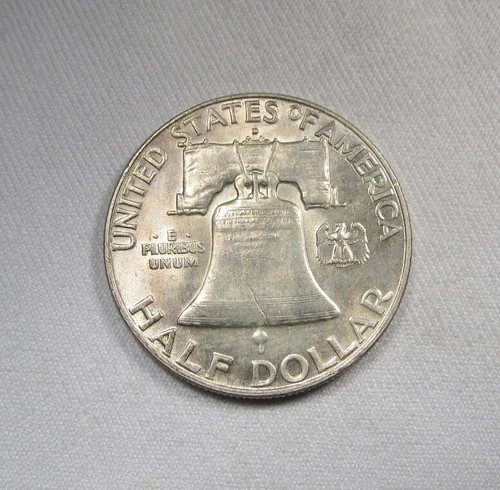 1958-D Silver Franklin Half Dollar CH UNC FBL Coin AI872