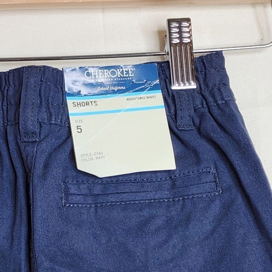 New Cherokee "School Uniform" Boys Shorts size 5 Blue - Image 3 of 4