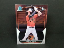 2023 Bowman Chrome #BCP-183 Carter Young, Orioles (1stBC) - Chrome Prospects