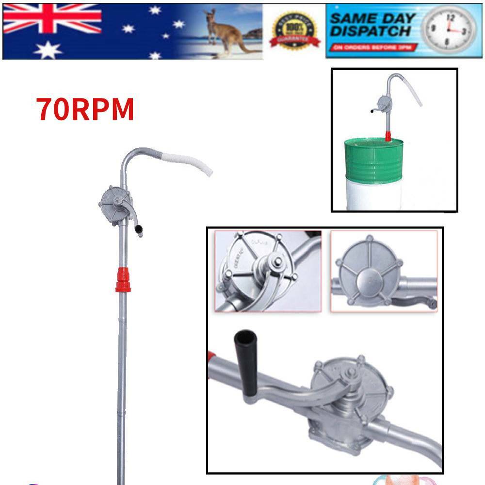 Aluminium Rotary Drum Pump Heavy Duty Oil 44 Gallon/205L Drum Barrel