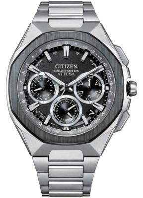 Citizen ATTESA DLC Eco-Drive Satellite Wave GPS Titanium Men's Watch CC4104-53E