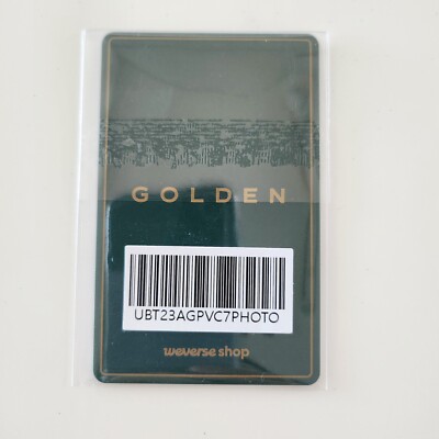 BTS JUNGKOOK 'GOLDEN' Album WEVERSE SHOP POB PVC PHOTOCARD +