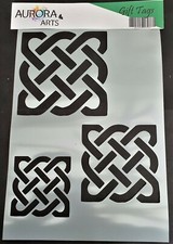 Stencil by Aurora Arts A4 CELTIC KNOT WORK SET 190mic Mylar craft stencil 291