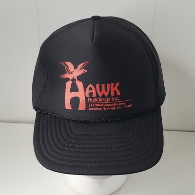 VTG Hawk Buildings Inc Logo Snapback Hat Foam Trucker Cap Dawson