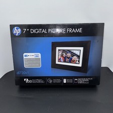 HP DF730V1 Digital Picture Frame Complete 7  New In Box Espresso Brown
