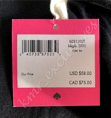 NWT Kate Spade “Do Not Disturb” Sleep Shirt in Black & Gold Size: XS MSRP: $58 - Picture 8 of 11