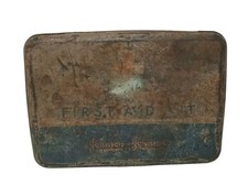 Vintage 1940s Johnson & Johnson Metal First Aid Kit No. 16