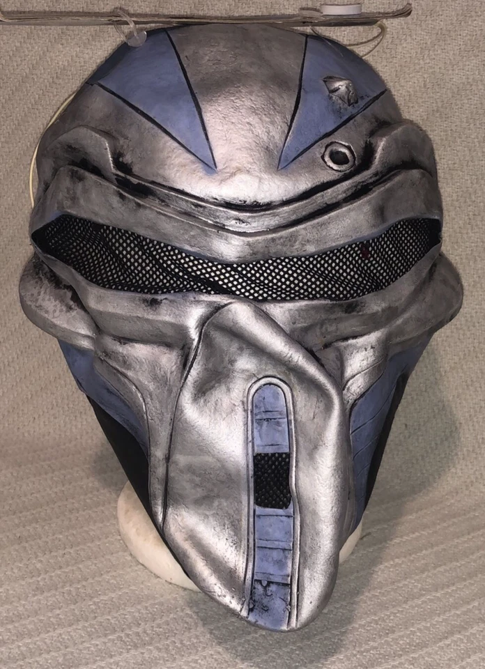 PARTY KING Goma Iluminada CYBORG Azul y Plata Máscara Facial/Disfraz de Halloween Foto 2 de 4