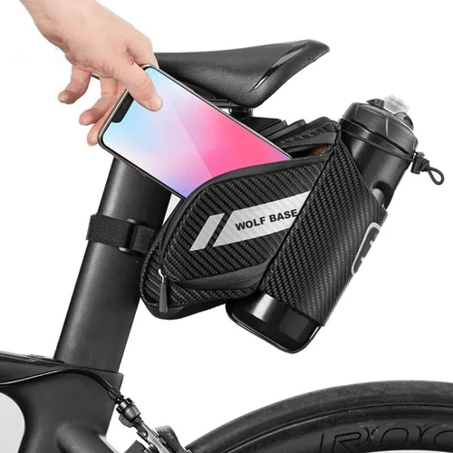 Bike Storage Saddle Bag Bottle Holder Portable Bicycle Cycling Seat Pannier