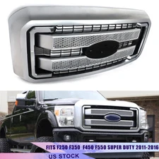 Platinum Style Front Satin Grille For F250 F350 F450 F550 Super Duty 2011-2016