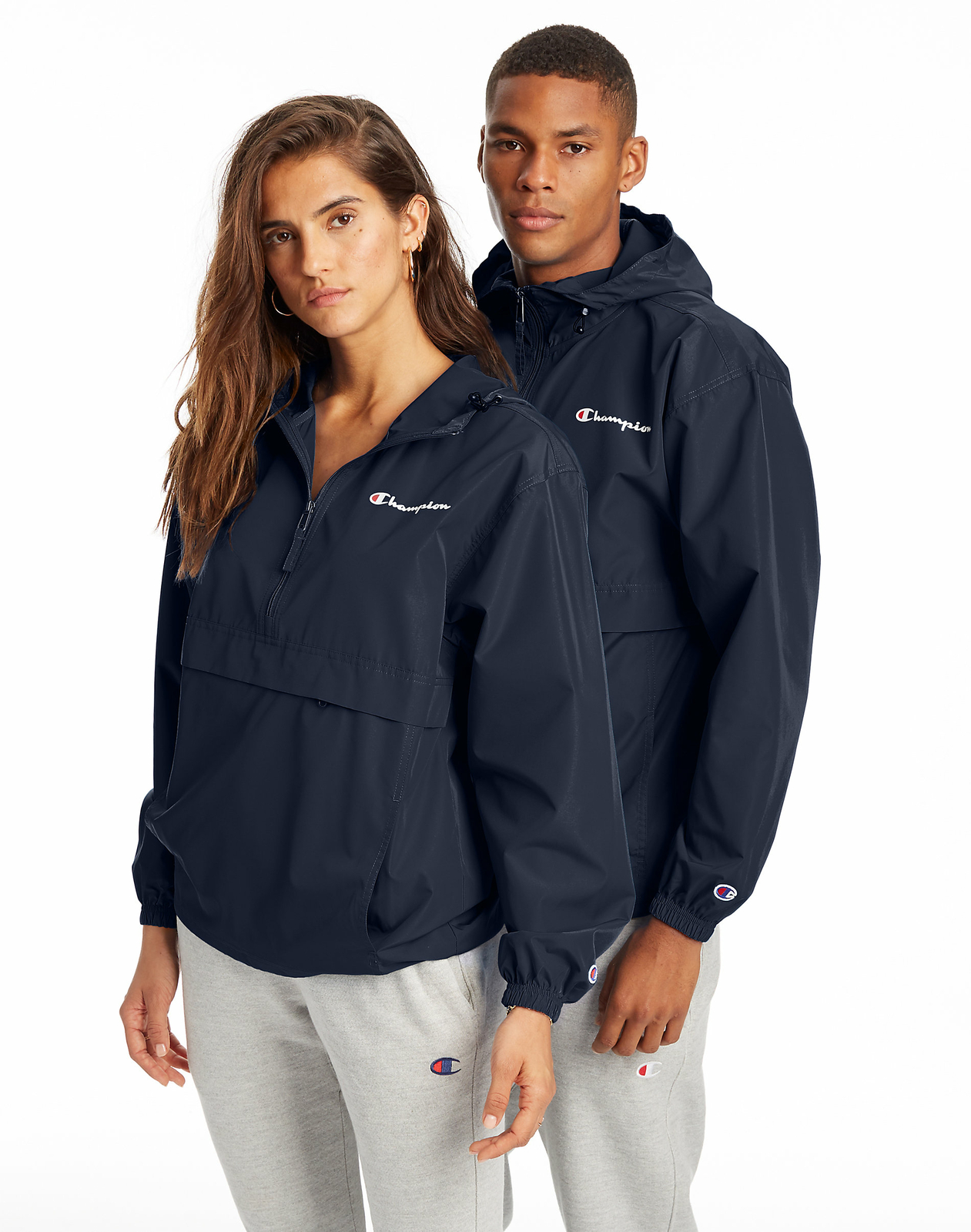 black champion windbreaker