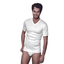 3 Pezzi Maglia Uomo Mezza Manica Scollo a V Nottingham Pop in Cotone Interlock