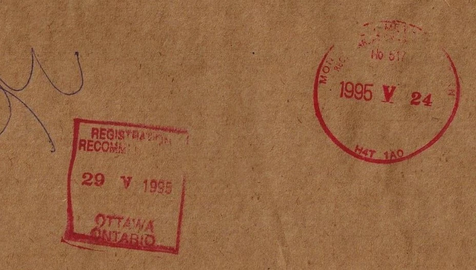 Polonia 1995 Correo Aéreo Oficial Registrado a Ottawa para Reconciliación RARO Foto 4 de 4