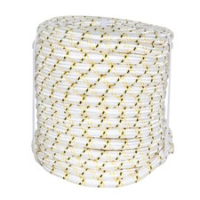 3/4" 150' Arborist Tree Rope 24 Strand Braided Rope White,Yellow,Black 44KN