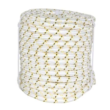 3/4" × 150'  Arborist Tree Rope 24 Strand Braided Rope (White,Yellow,Black) 44KN