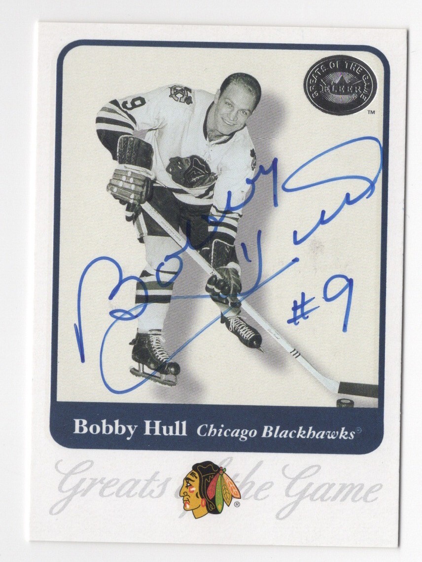 Bobby Hull 2001-02 Fleer Greats of the Game Signed Autograph Card Auto HOF #7
