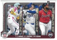 2025 Topps Series 1 Shohei Ohtani Luis Arraez Marcell Ozuna #347 League Leaders