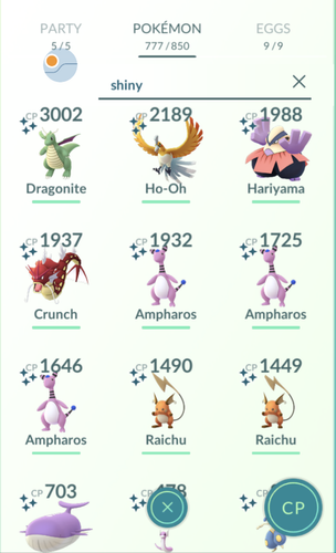 Tier 1 Pokemon Go 10 Shiny 10 Legendary Mythicals See Details Below Plz Ebay