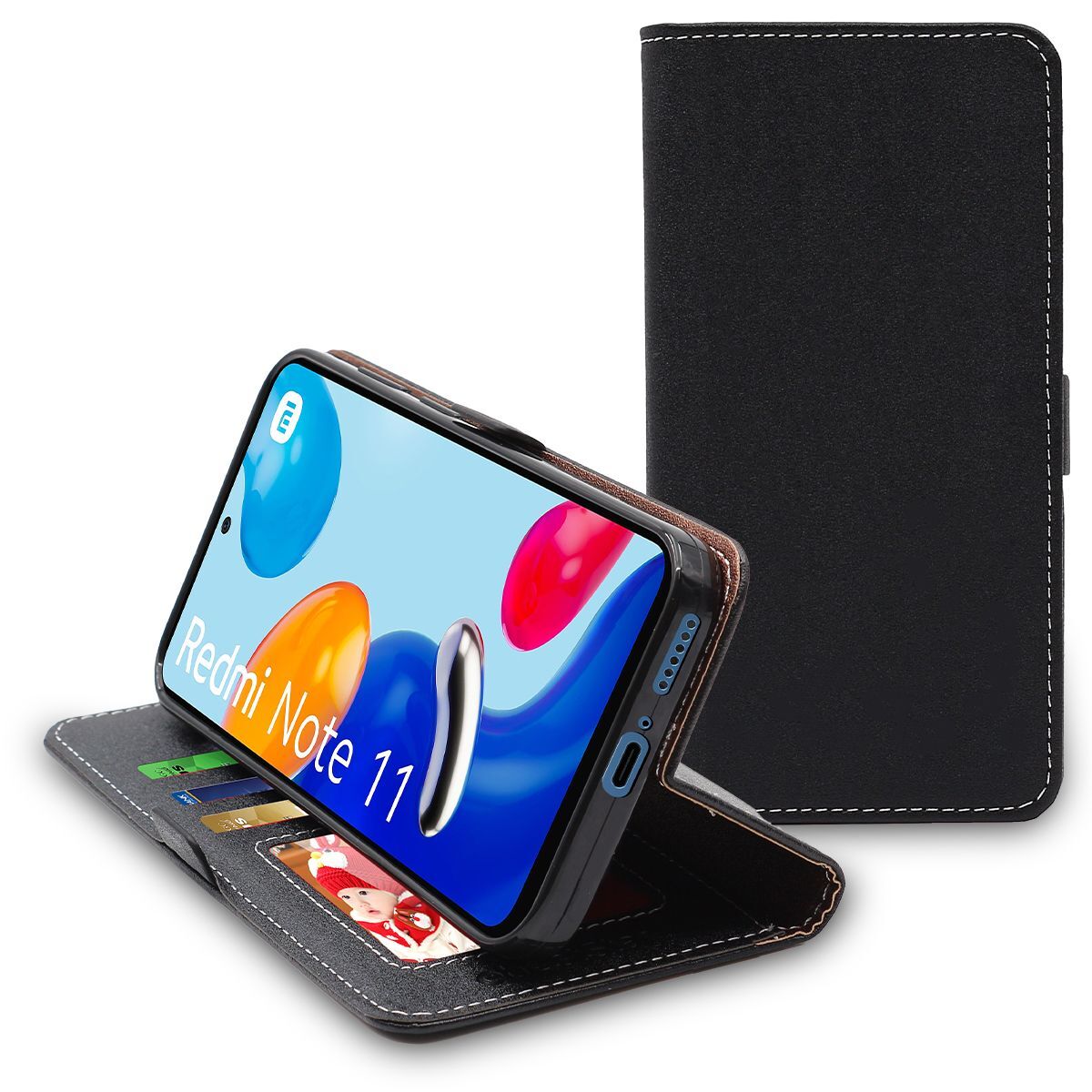 Housse Xiaomi Redmi Note 11 avec Porte Carte et Support Vidéo Intégré