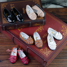 1/3SD/DD BJD Student Suit Shoes Doll Leather Flat Shoes Tassels Bow Multi-color