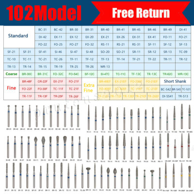 ELIJAH 10Pcs/Box Dental Super Coarse Diamond Burs FG Dentistry