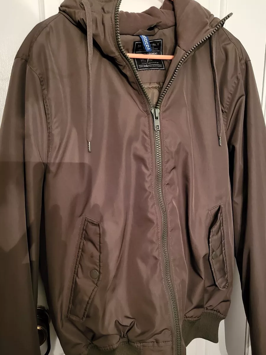 Hu0026M Divided Jacket LARGE Green Mens Supply No.1 Full Zip Hooded Nice | eBay