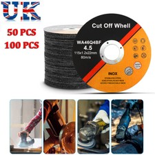 50 100x 115mm ULTRA THIN METAL CUTTING BLADE DISC FOR STEEL & STAINLESS ANGLE