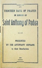 Thirteen Days of Prayer in Honour of Saint Anthony of Padua Booklet 