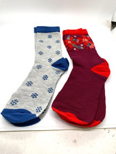 1 lot of 2 pair of Christmas Socks for Older Child or Small Adult