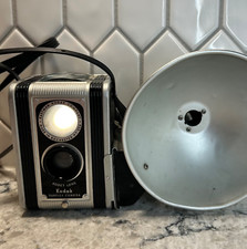 Vintage Kodak Duaflex II Film Camera w/ Strap, Flash, Kodet Lens