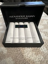 Alexander Julian Handkerchief Set Of 5 Original Box Colours Collection