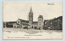 Eisenach, Nicolai Church with Luther monument ungel. 1902