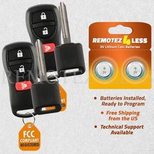 2 For 2007 2008 2009 2010 2011 2012 2013 Nissan Versa Entry Remote Car Fob Key
