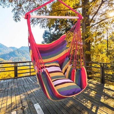 Hammock Chair Swing Hanging Rope Net Porch Patio with