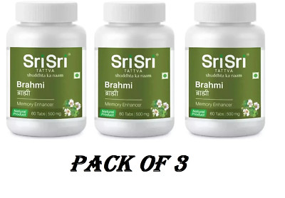 Pack of 3 - Sri Sri Tattva BRAHMI 60 Tablets Herbal