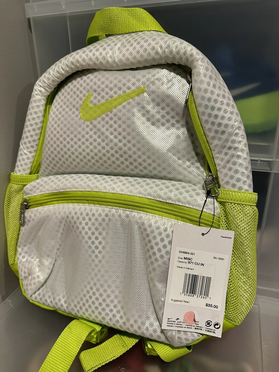 Brasilia JDI Kids Mini Backpack (11 L) White, Green DH6864-321 | eBay